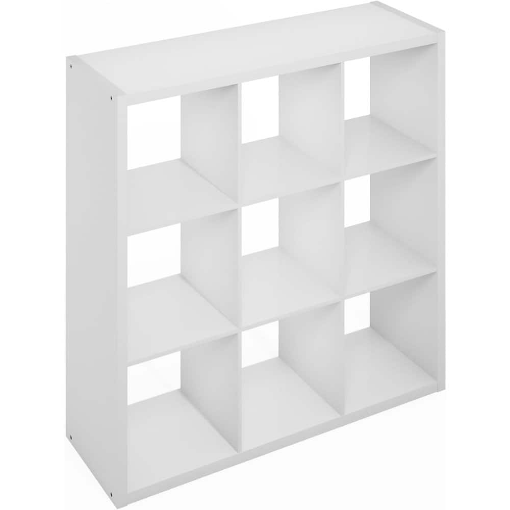 FurniFact - Engineered Wood 9 Cube Storage Organizer with Open Back Modern Design - White price history on PriceWatchPro