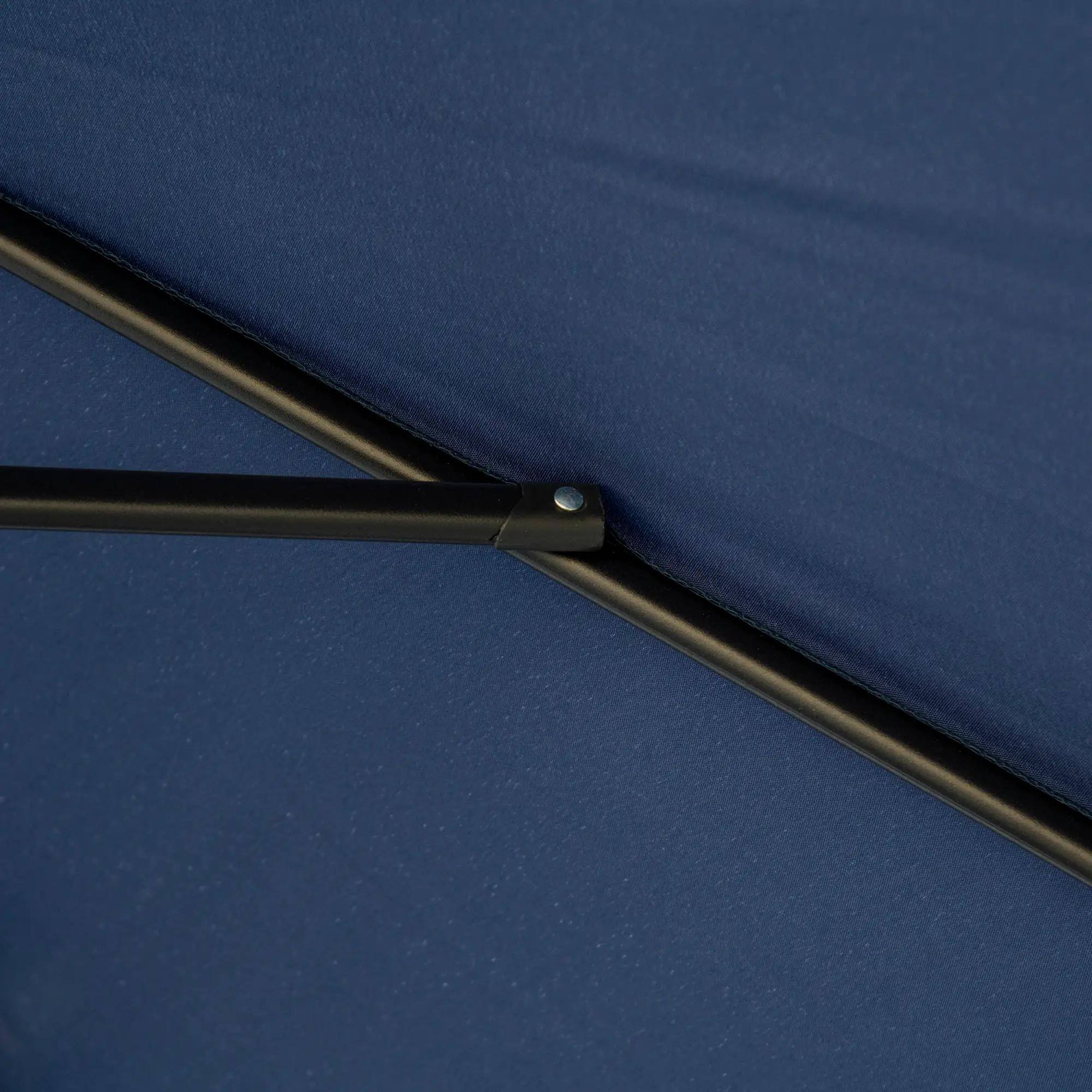 Alt View 5. Spaco - Spaco 9Ft Patio Table Umbrella, Ruffled Tilt Crank Shade for Garden, Pool - Dark Blue.