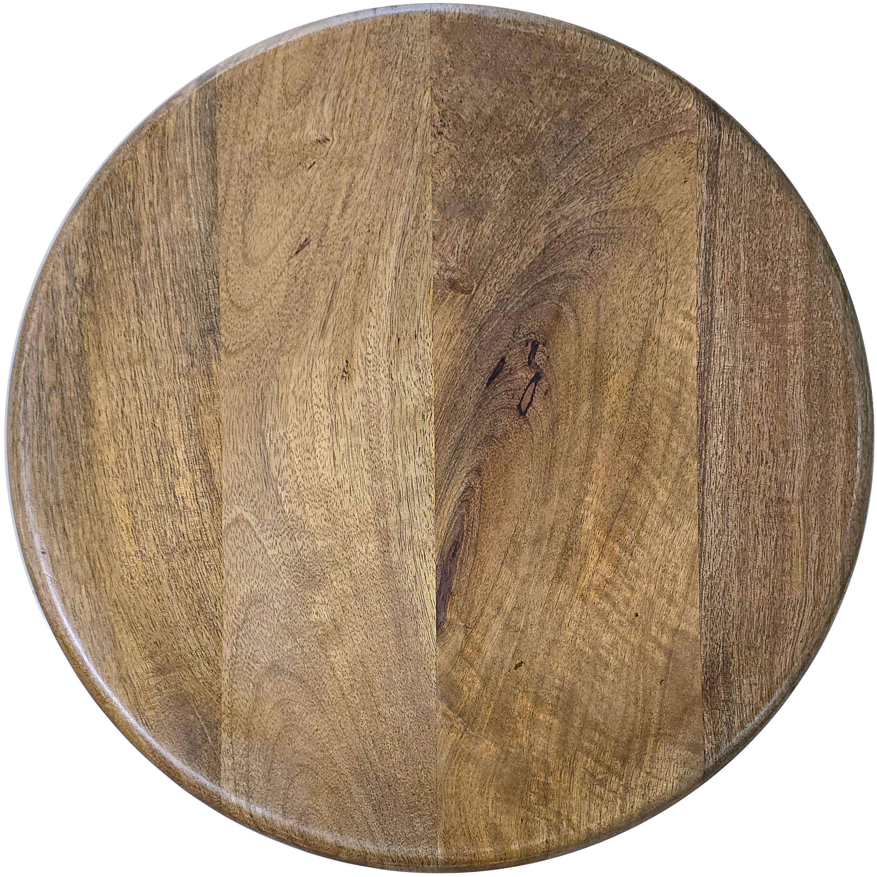 Alt View 4. Manhattan Lane - Rustic Charm Swivel Counter Bar Stool 24 Inch Handcrafted, Brown Mango Wood Round Seat, Black Iron Base with Footrest - Brown, Black.