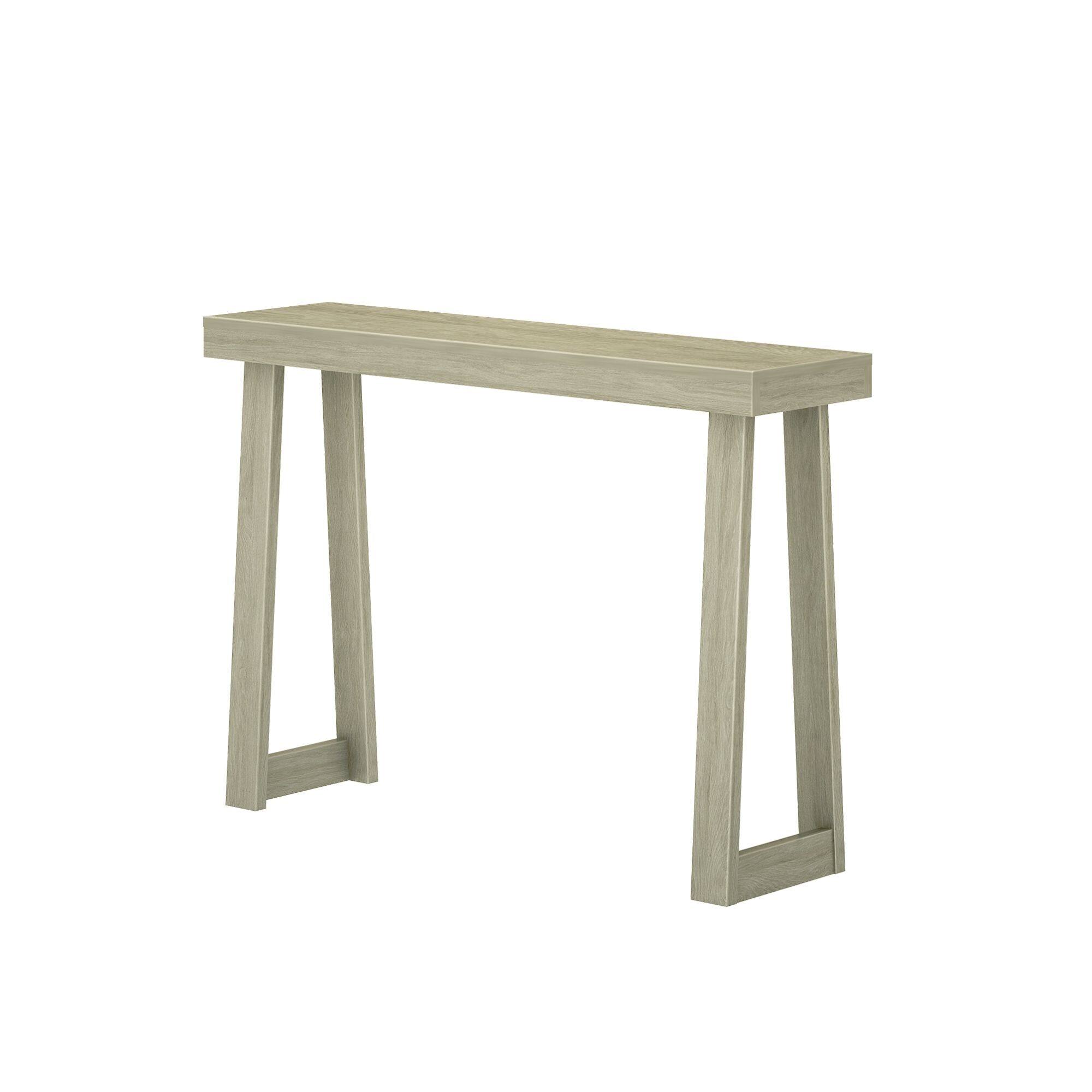 Alt View 2. Plank+Beam - Classic Console Table - 46 inches, Seashell - Seashell.