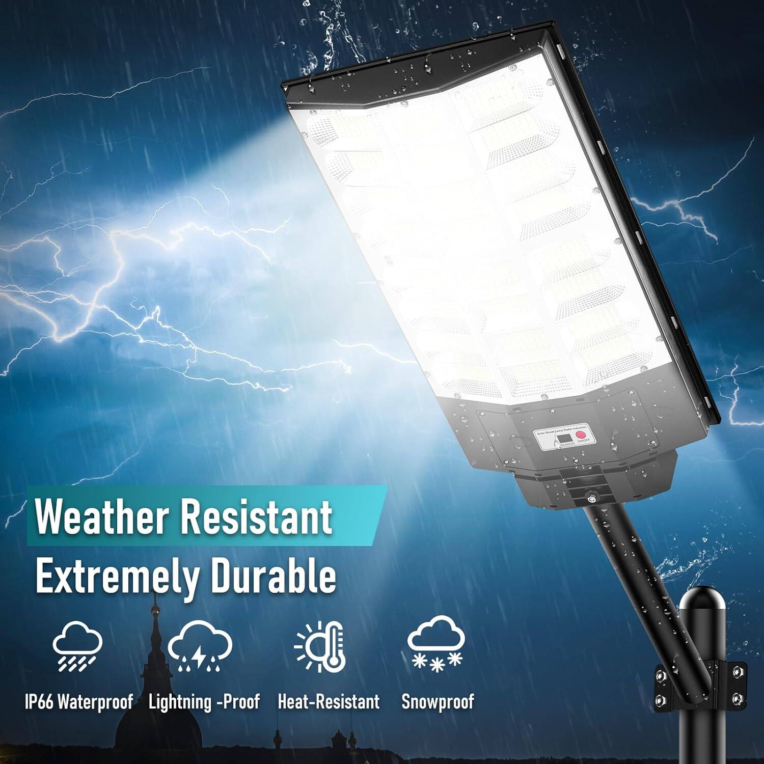 Weather Resistant  
Extremely Durable  

IP66 Waterproof  
Lightning-Proof  
Heat-Resistant  
Snowproof