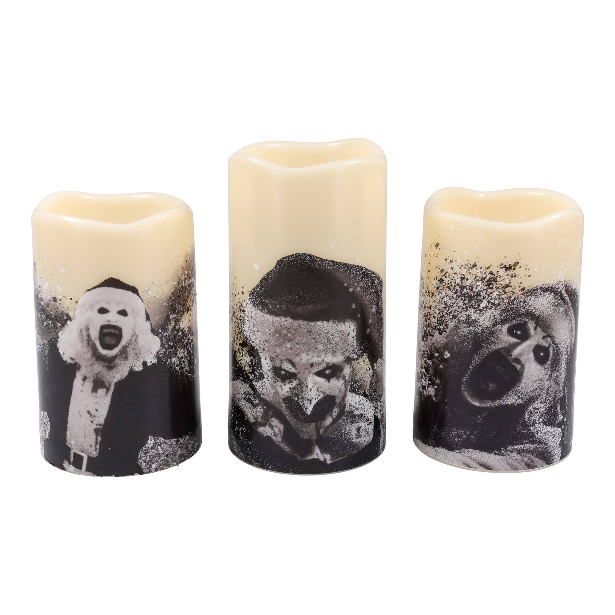 Alt View 10. Surreal Entertainment - Terrifier 3-Piece LED Flameless Candle Set With Remote Control - Multi-Colored.