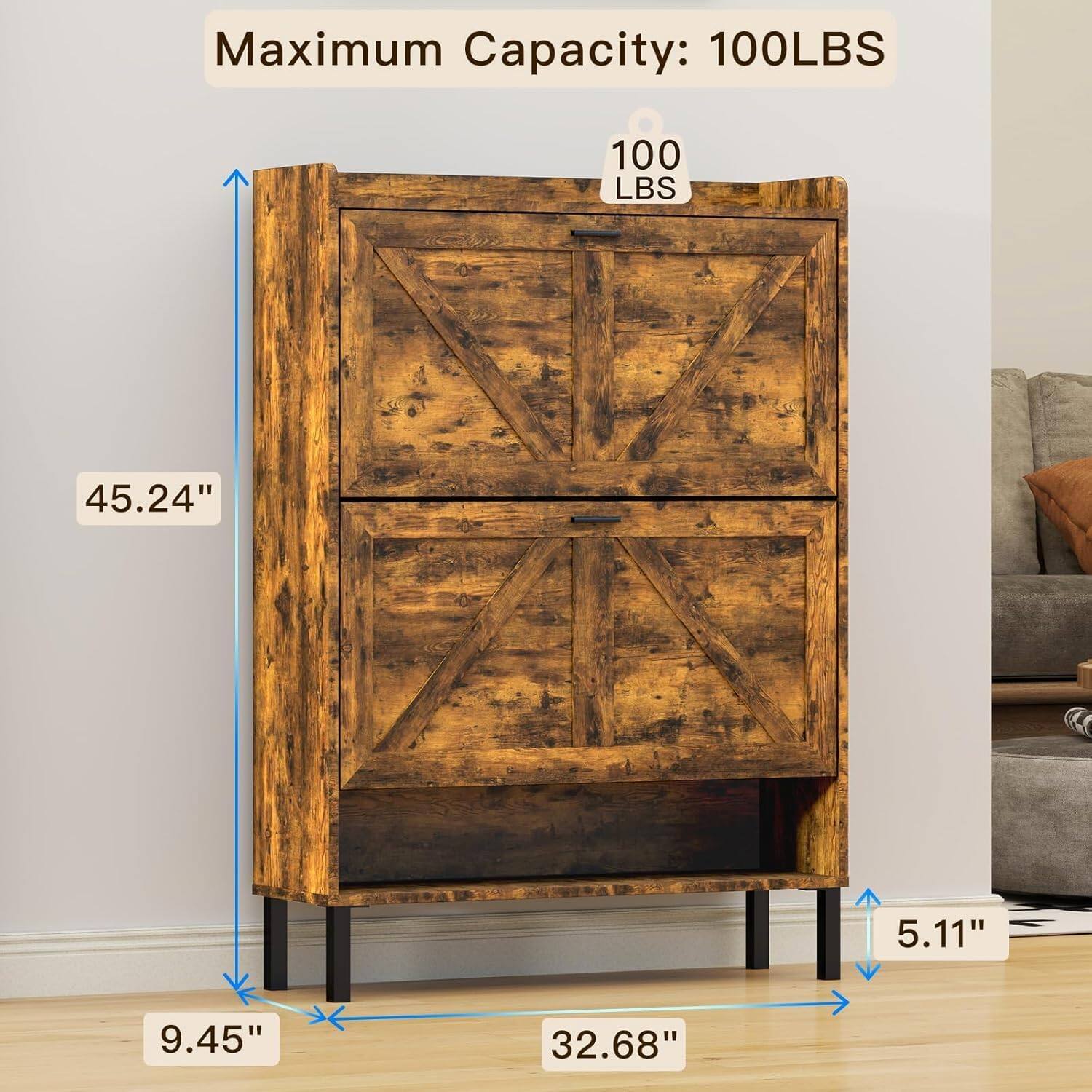 Maximum Capacity: 100LBS, 100 LBS, 45.24", 5.11", 9.45", 32.68"