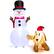 Alt View 20. Costway - 6 FT Tall Inflatable Snowman and Dog Set Christmas Decoration w/ LED Lights - Multicolor.