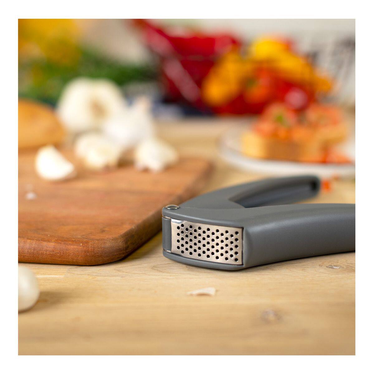 Alt View 2. Kuhn Rikon - 7-Inch Easy-Clean Garlic Press, Red - Red.