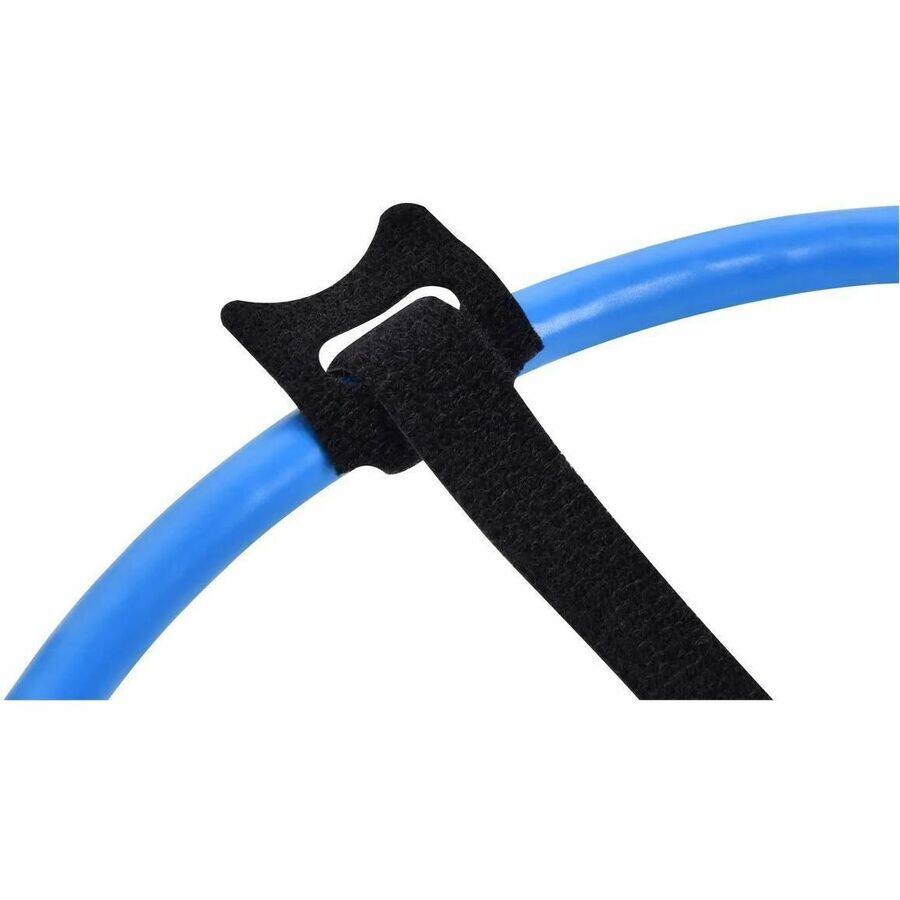 Alt View 2. Monoprice - Monoprice Hook and Loop Fastening Cable Ties, 6in, 50 pcs/pack, Black - Cable Tie - Black - 6" Length - 50 Piece - Black.