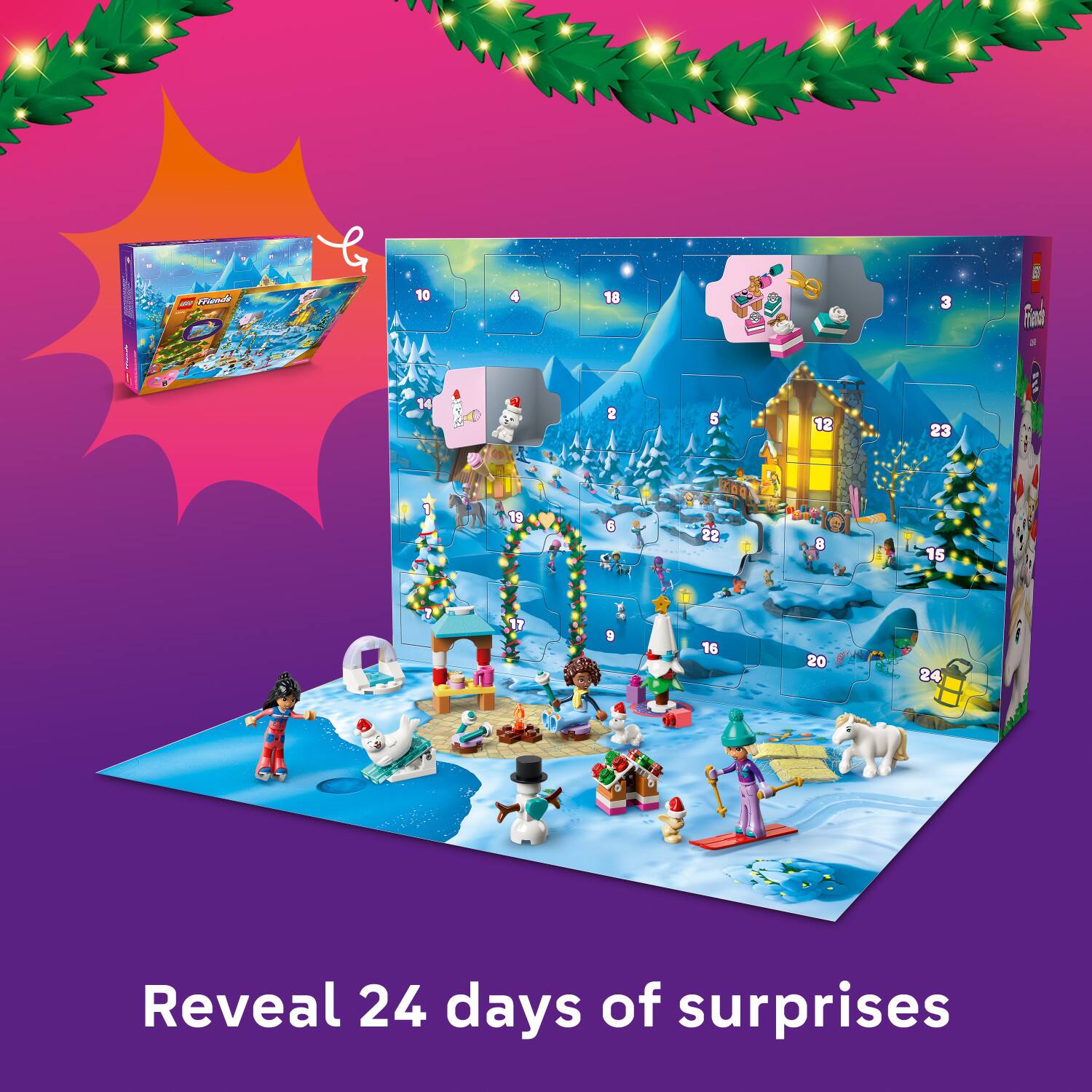 Friends  
10  
4  
18  
3  
14  
2  
5  
12  
23  
11  
1  
19  
6  
22  
BUTT 8  
15  
17  
9  
16  
20  
24  

Reveal 24 days of surprises