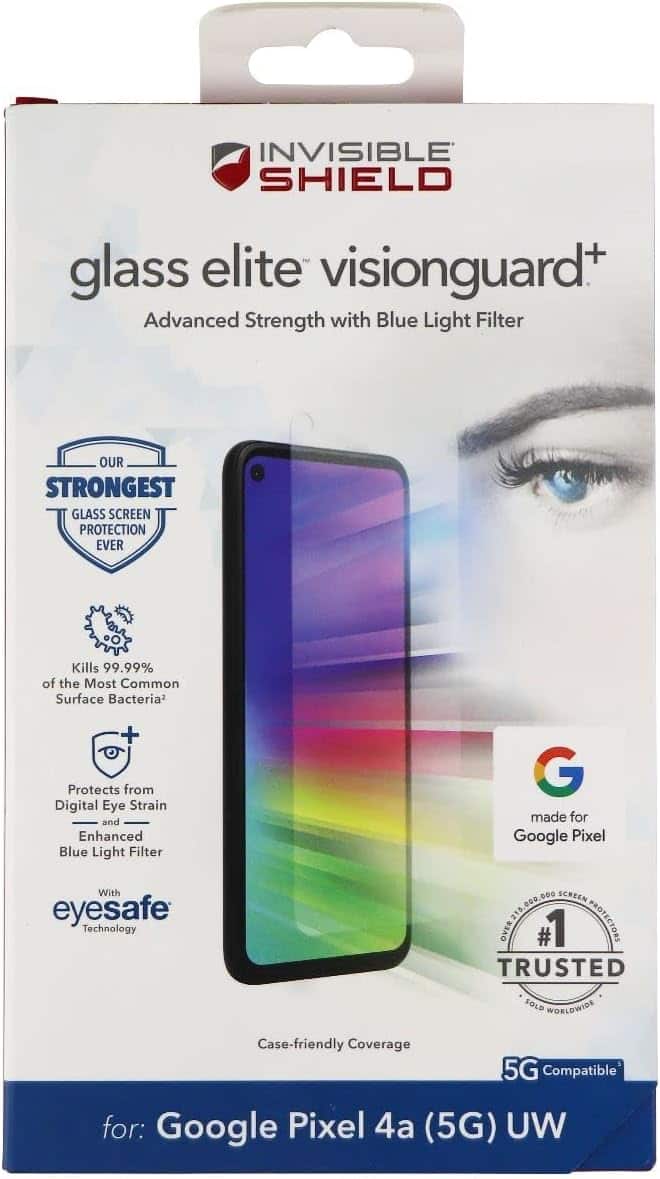 ZAGG - Screen Protector FIT Google Pixel 4a 5G UW Glass elite visionguard+ (ZAG200106849-V) - Clear