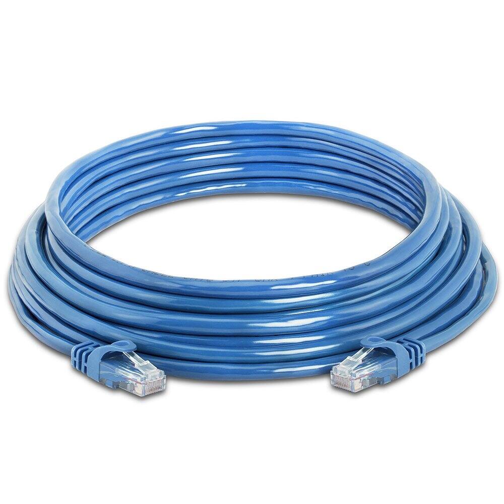 Angle. Cmple.com - Cmple - Cat 6 Ethernet Cable 25 ft, Cat6 Patch Cables 10Gbps Network Lan Cord, 550MHz, RJ45 Connectors - Blue - Blue.