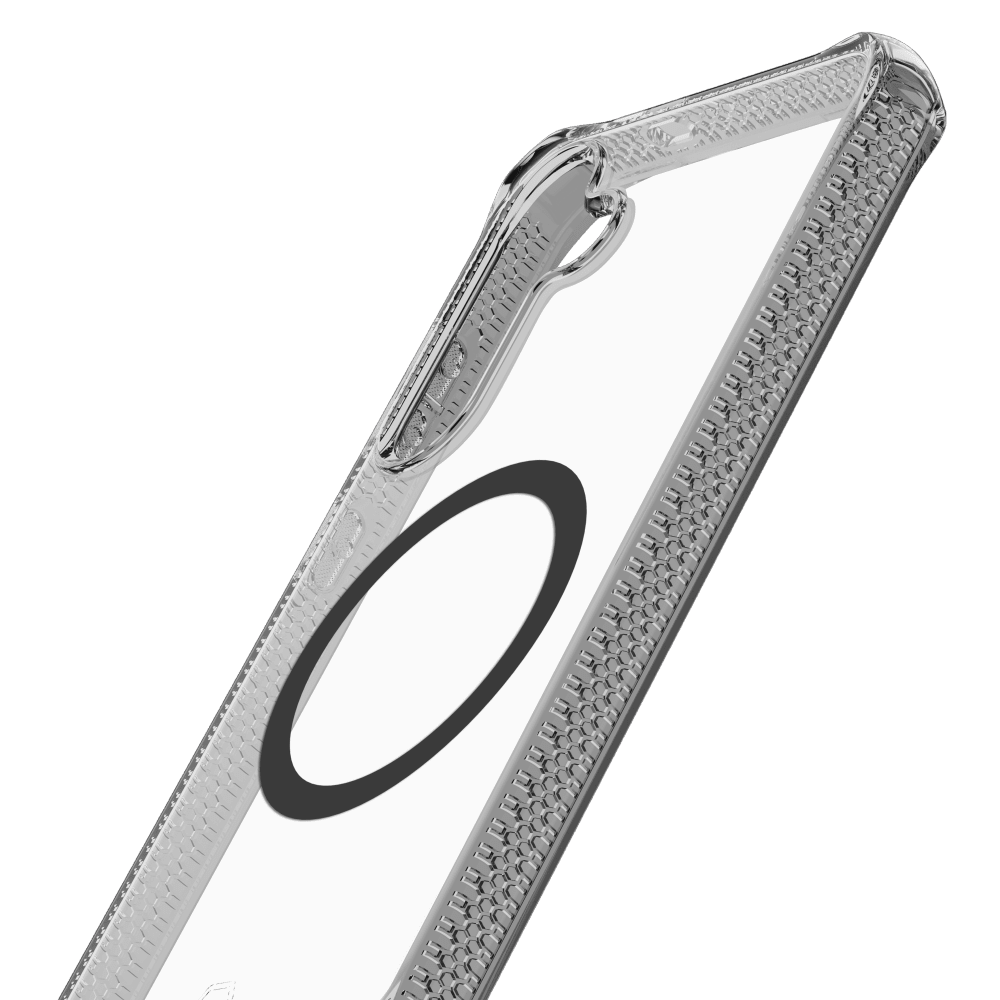 Alt View 6. Itskins - Hybrid_R Clear MagSafe Case for Samsung Galaxy S25 Plus - Black.
