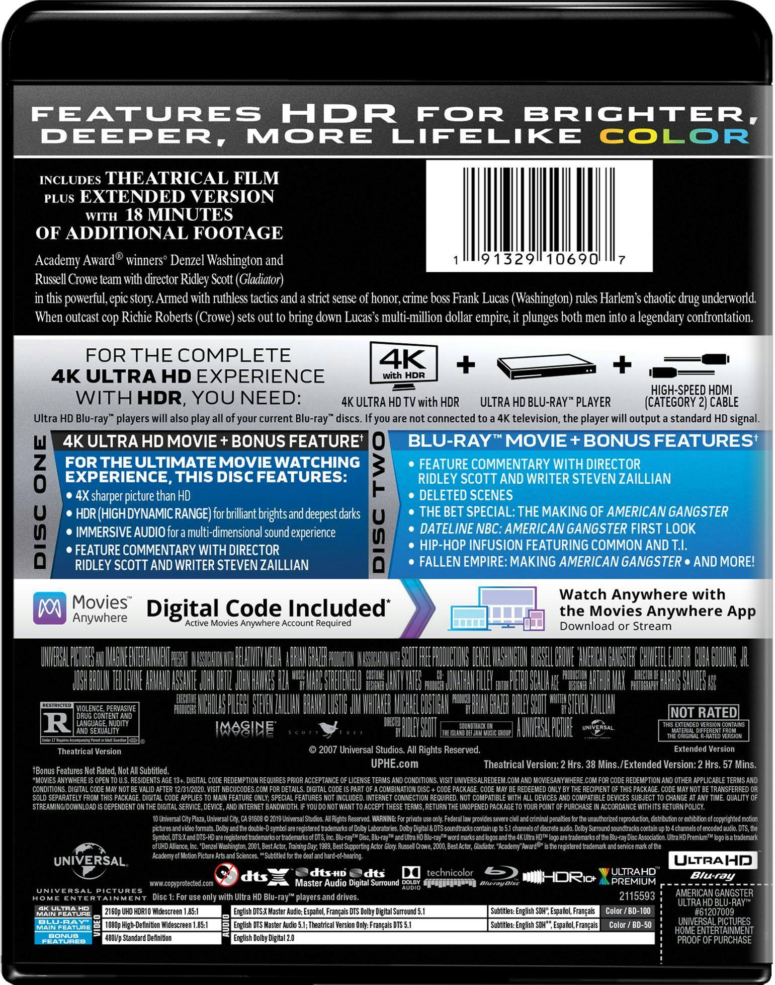 Back. American Gangster (4K Ultra HD) [UHD].