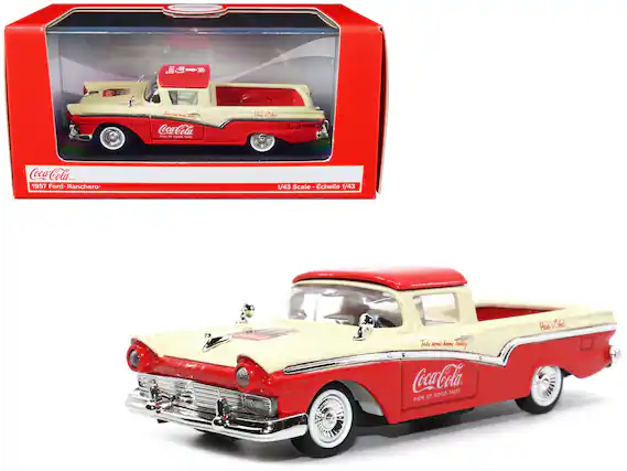 Coca-Cola
1957 Ford Ranchero
1/43 Scale - Échelle 1/43
Have a Coke!
Take some home today
SIGN OF GOOD TASTE
