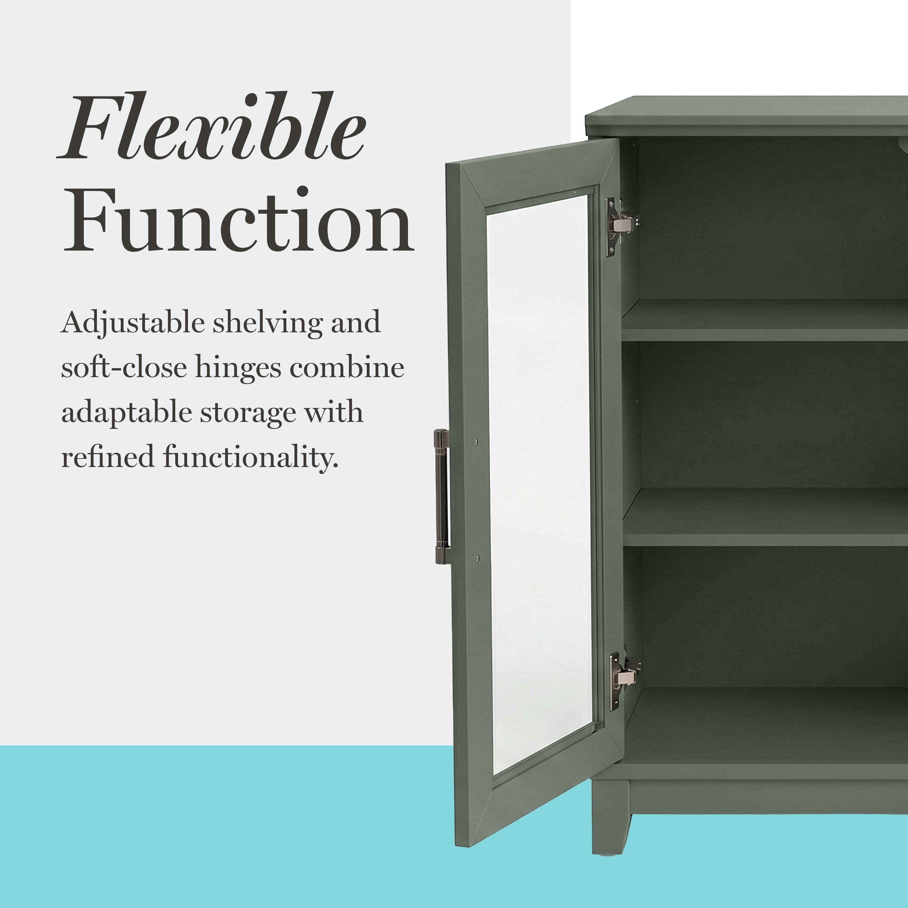 Martha Stewart Modular 6 Piece Base Cabinet and Hutch Set with Premium ...