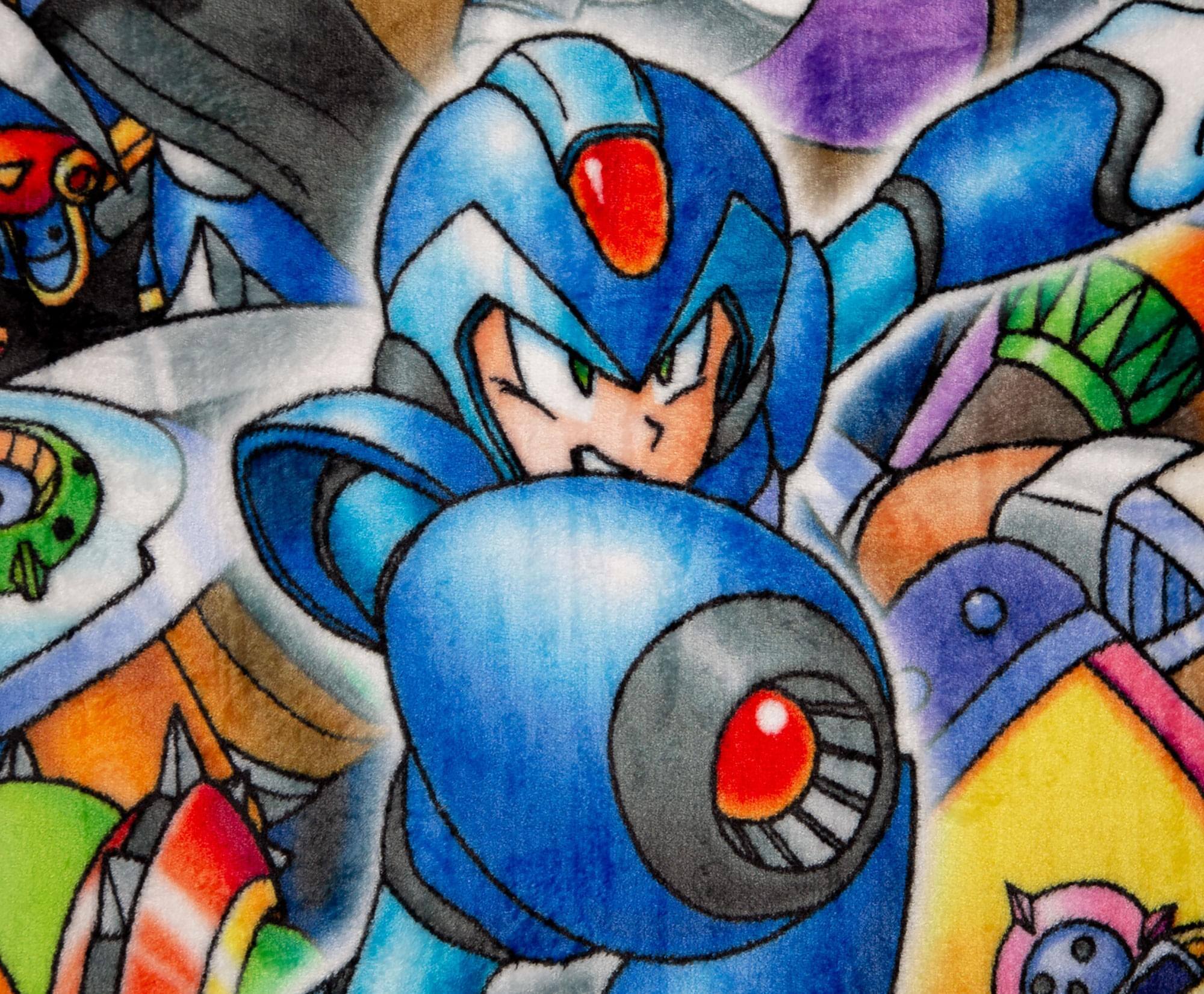 Alt View 1. Toynk - Mega Man X Fleece Throw Blanket | 45 x 60 Inches - Blue.