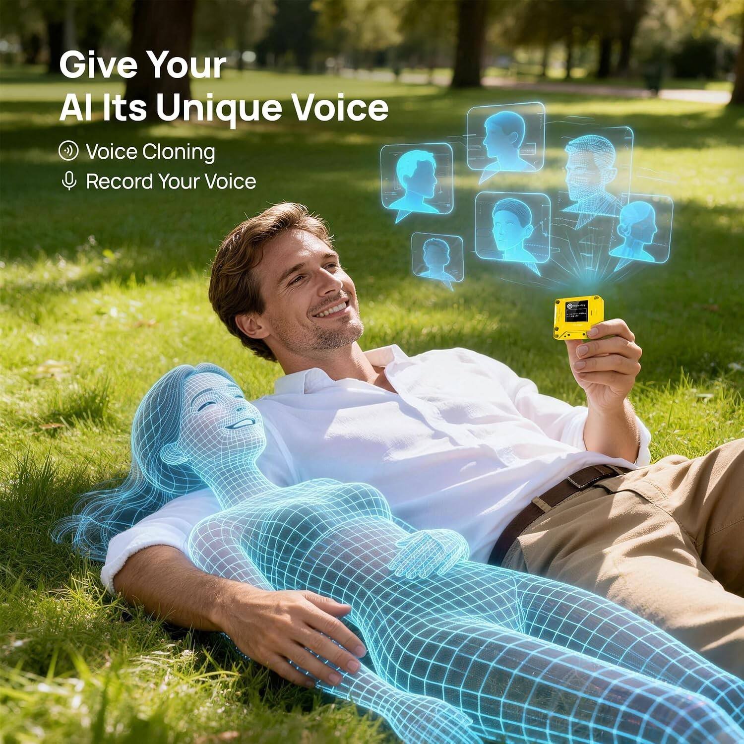 Give Your AI Its Unique Voice  
Voice Cloning  
Record Your Voice