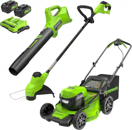 Greenworks
21" 40V 2.0Ah
Lawn Mower
Greenworks
21" 40V 2.0Ah
Blower
Greenworks
21" 40V 2.0Ah
String Trimmer
Greenworks
21" 40V 2.0Ah
Leaf Collector