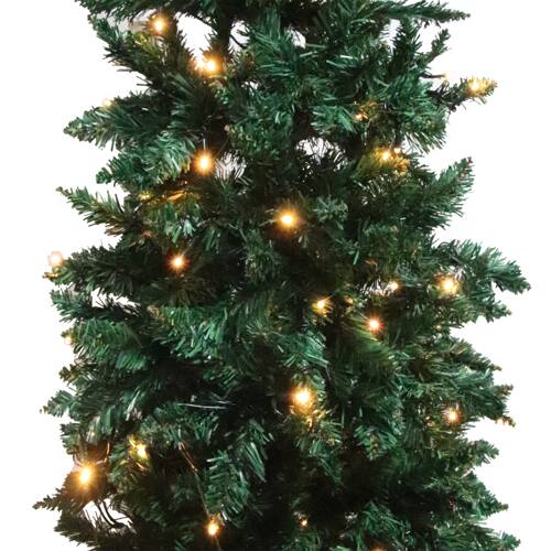 Alt View 3. Winado - 6.5 FT Pre-lit Artificial Pencil Christmas Tree with 250 LED Lights,719 Branch Tips, for Holiday Decoration - Green.