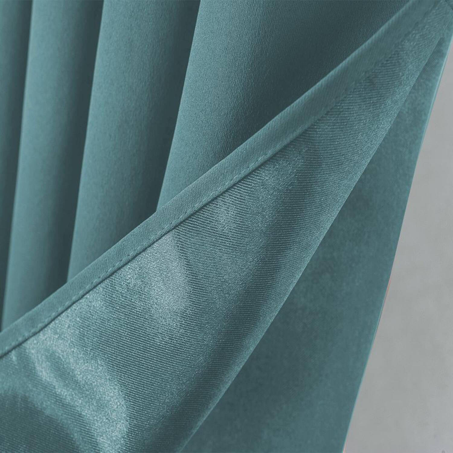 Left. RT Designers Collection - RT Designers Collection Anchorage Blackout Grommet Curtain Panel 54" x 63" Turquoise - Turquoise.