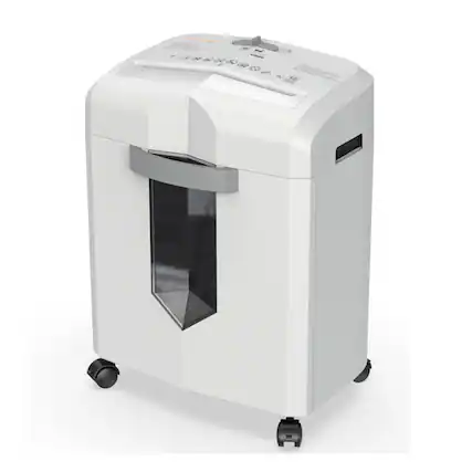 Front. Bonsaii - 12-Sheet Micro Cut Paper Shredder - P-4 Security - 60-Minute Run - Jam-Proof System - 4.2 Gallon Bin - Home & Office - White/Gray.