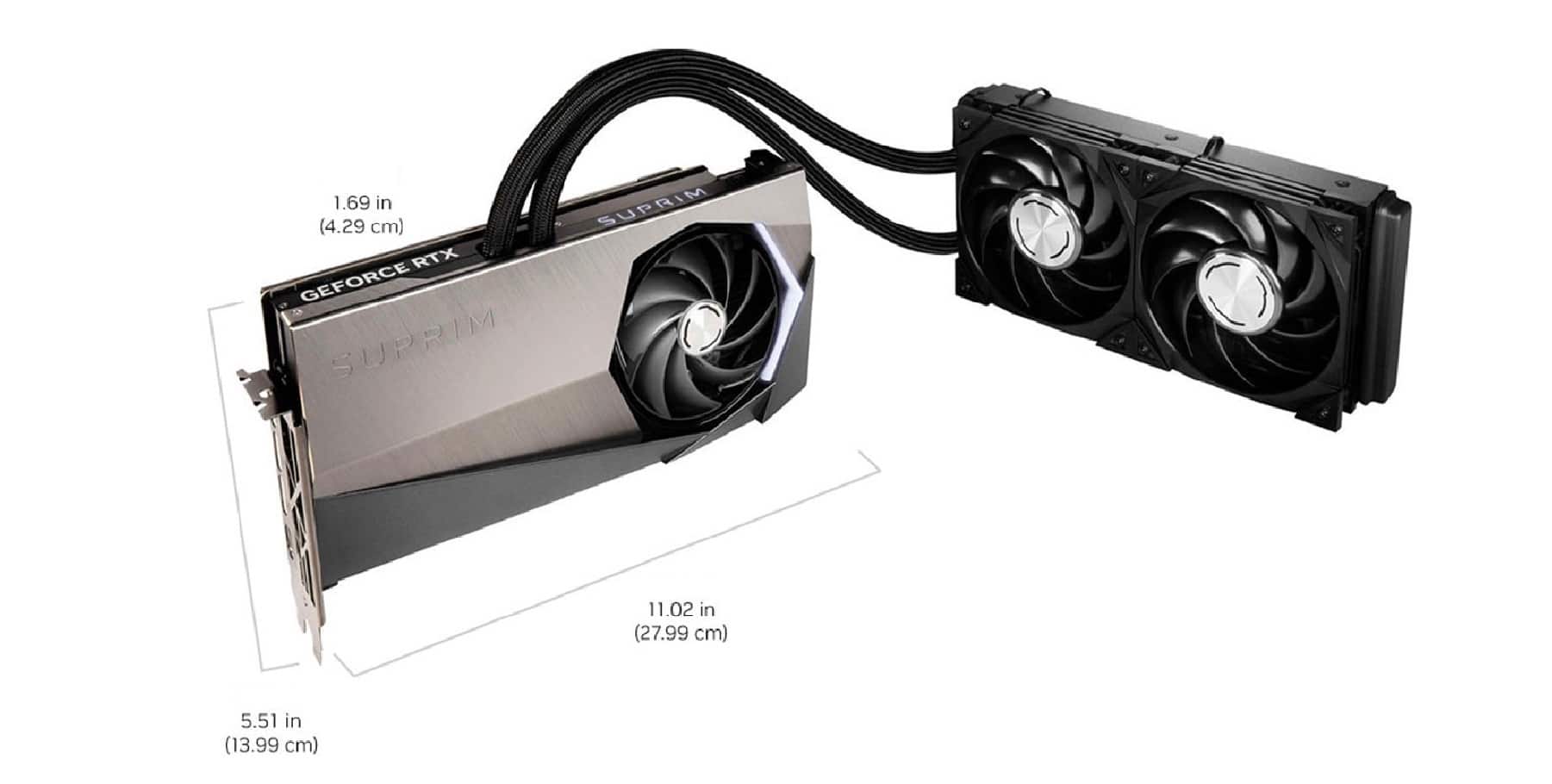 Alt View 19. MSI - NVIDIA GeForce RTX 4090 SUPRIM LIQUID X 24G 24GB DDR6X PCI Express 4.0 Graphics Card - Silver.