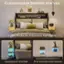 Customizable Bedside Shelves 5 Light Modes for Adjustable NightLights Stackable on One Side Dual Wall-Mounted Shelves