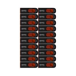 ADATA - 32GB USB 2.0 Retractable Capless Flash Drive (Red, 20-Pack) - Black