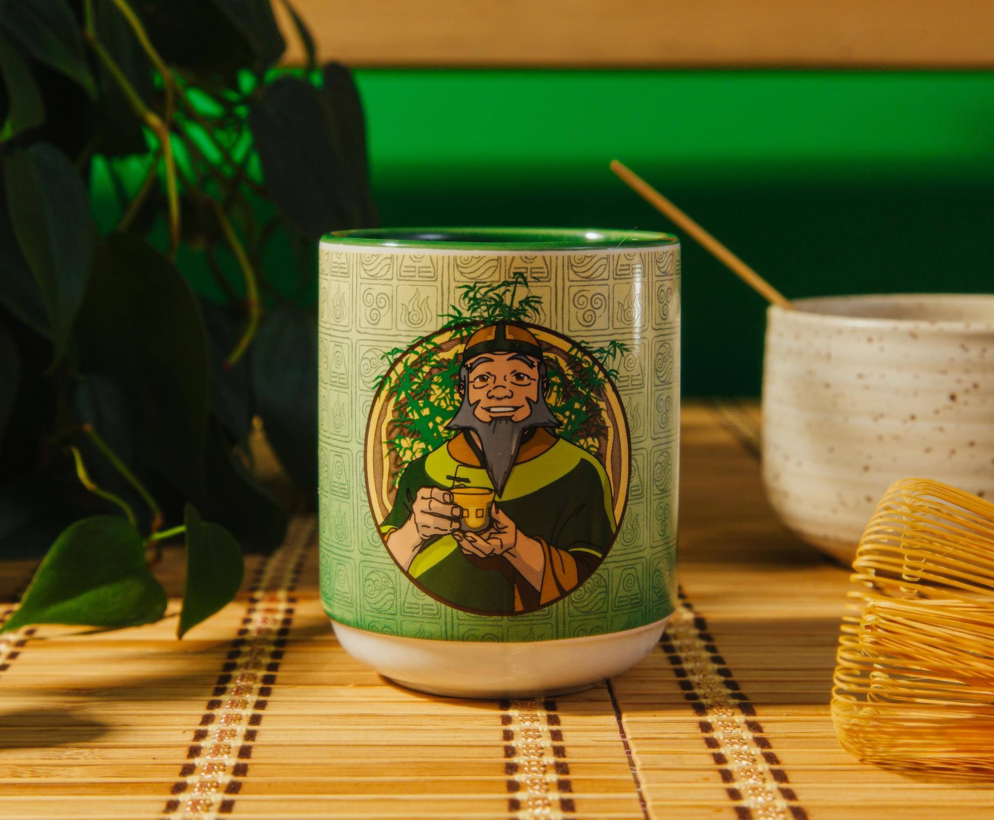 Alt View 2. Silver Buffalo - Avatar: The Last Airbender Uncle Iroh Asian Ceramic Tea Cup | Holds 9 Ounces - Green.