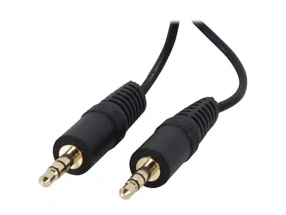 Front. StarTech.com - StarTech.com MU6MM 6 ft. 3.5mm Stereo Audio Cable Male to Male - Black.