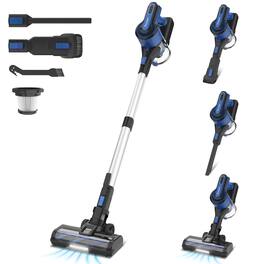 Poweart - V870 Cordless Stick Vacuum, 30Kpa Powerful, 350W Motor, 8-in-1 Lightweight, 45 Min Runtime for Hardfloor, Carpet - Blue