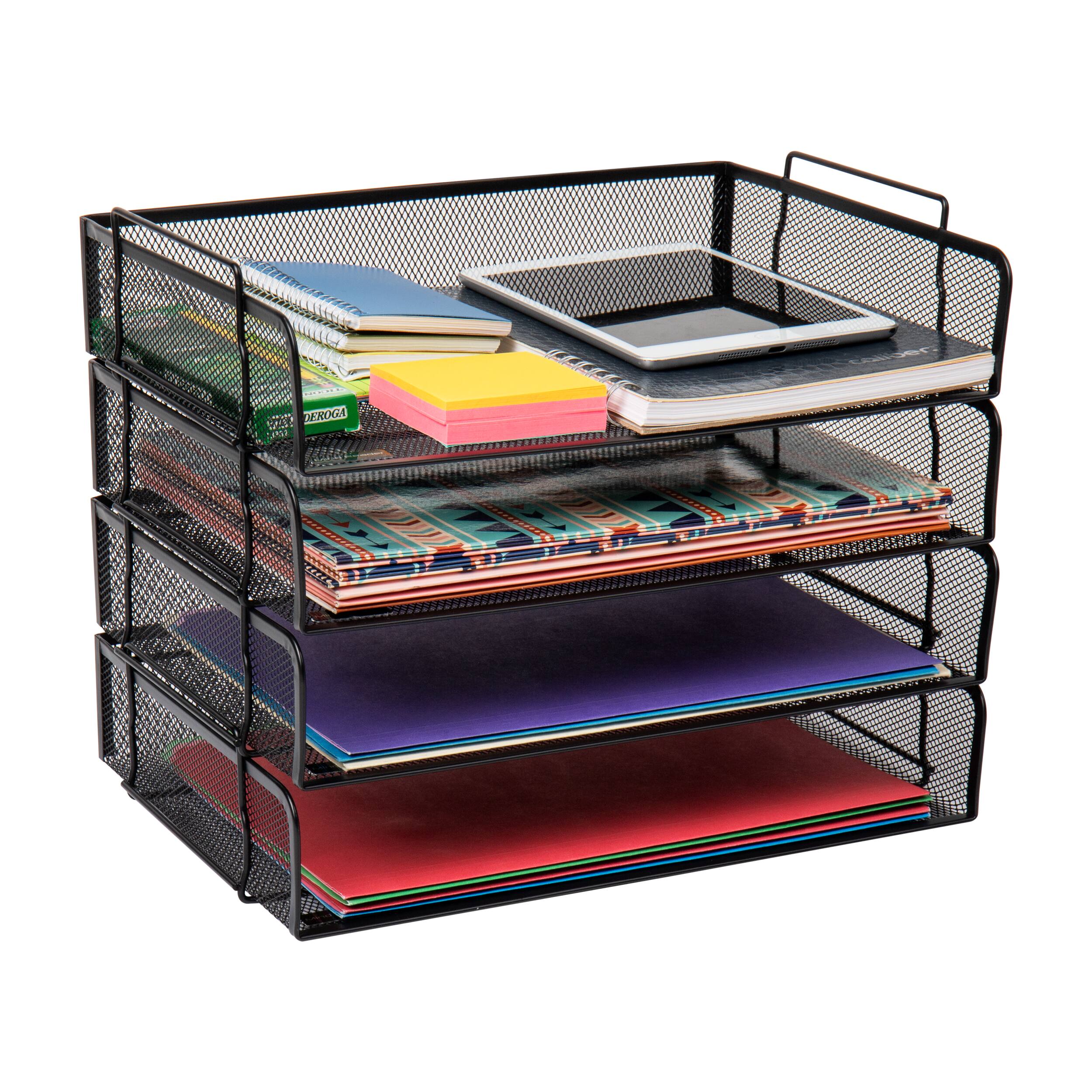 Alt View 15. Mind Reader - 4 Piece Set Stackable Metal - Black.