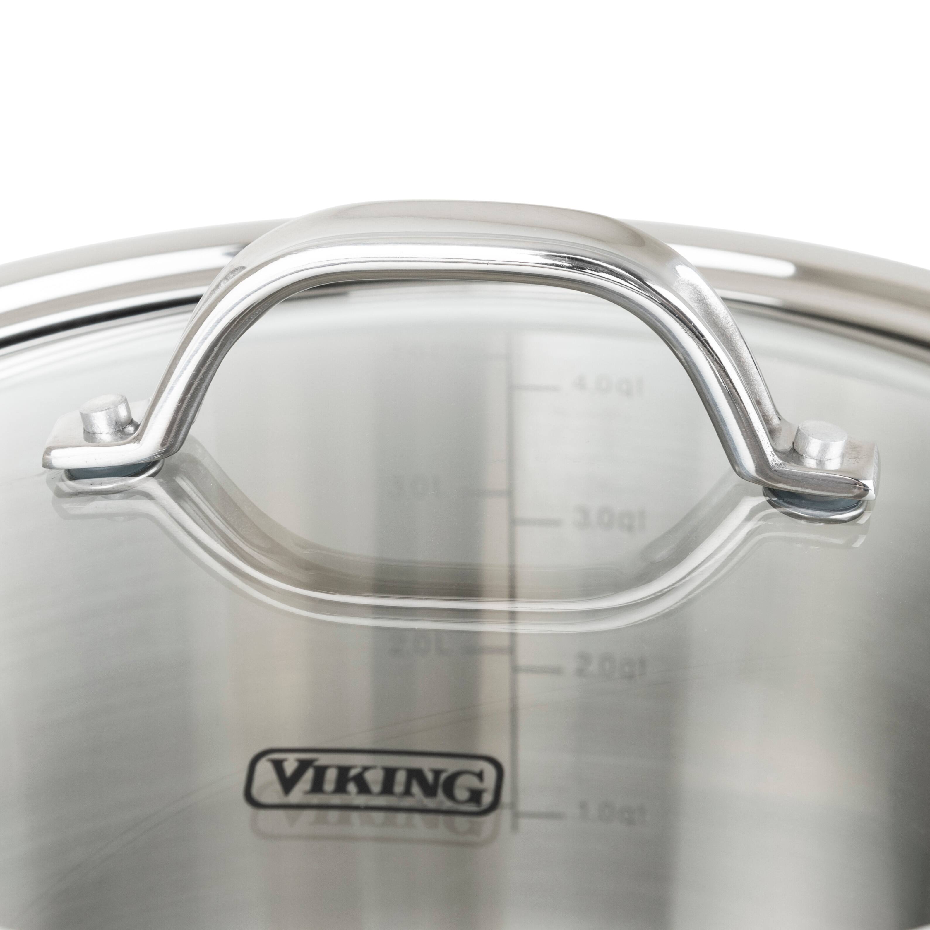 Alt View 12. Viking - Contemporary 3 Ply, 5.2 Qt. Covered Dutch Oven - Mirror.