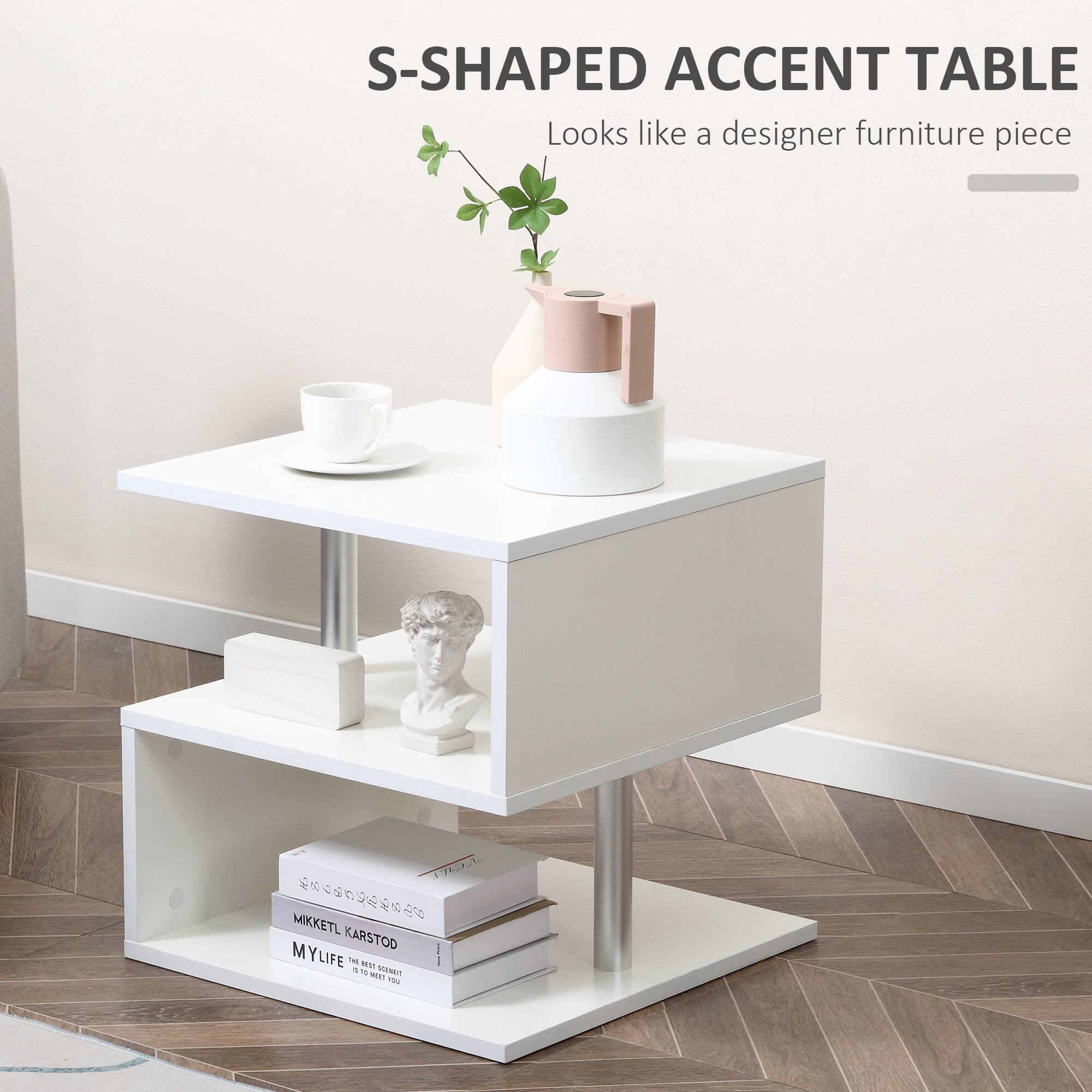 S-SHAPED ACCENT TABLE Looks like a designer furniture piece 1.P.1  MIKKETL KARSTOD MYLIFE IS TO MEET YOU