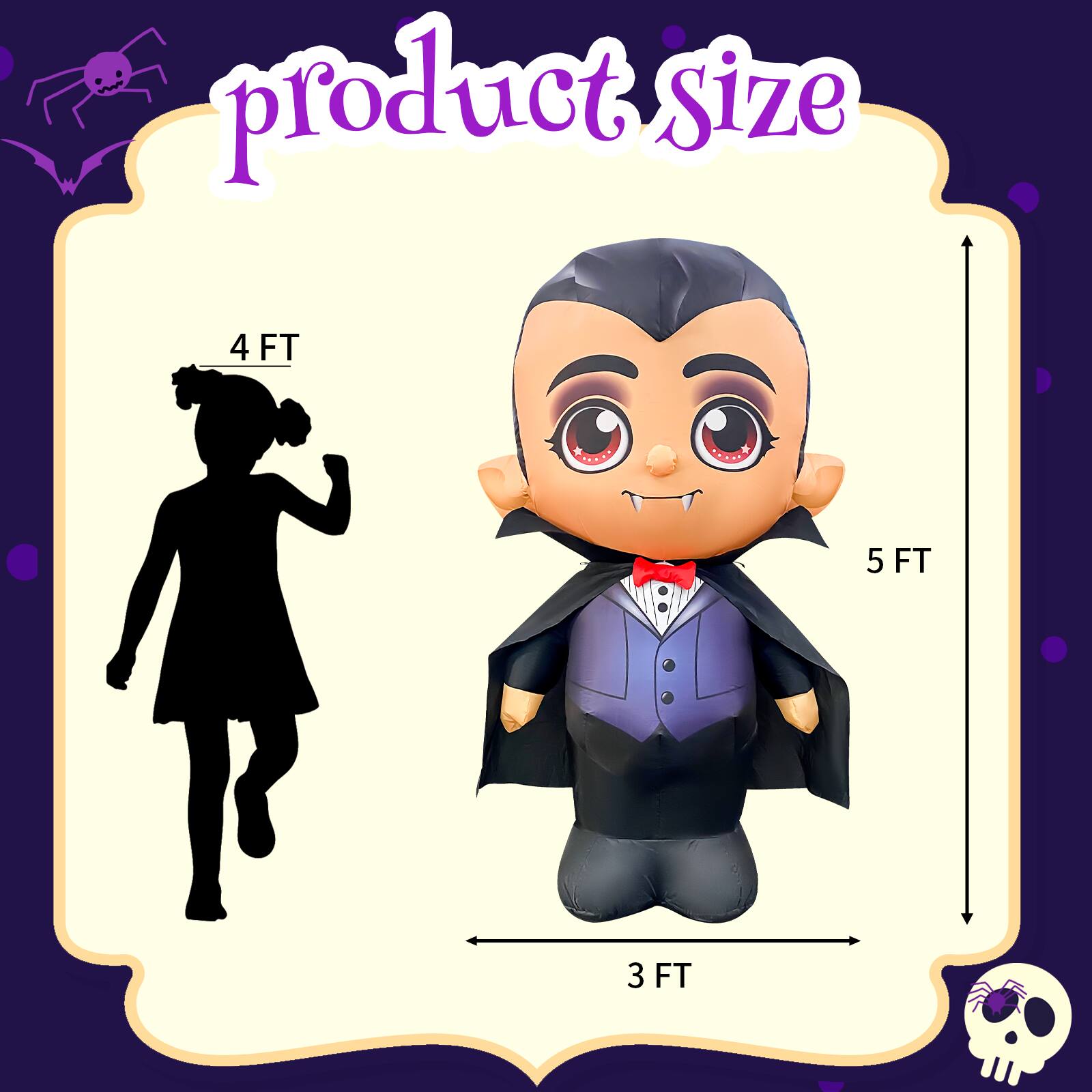 product size  
4 FT  
5 FT  
3 FT