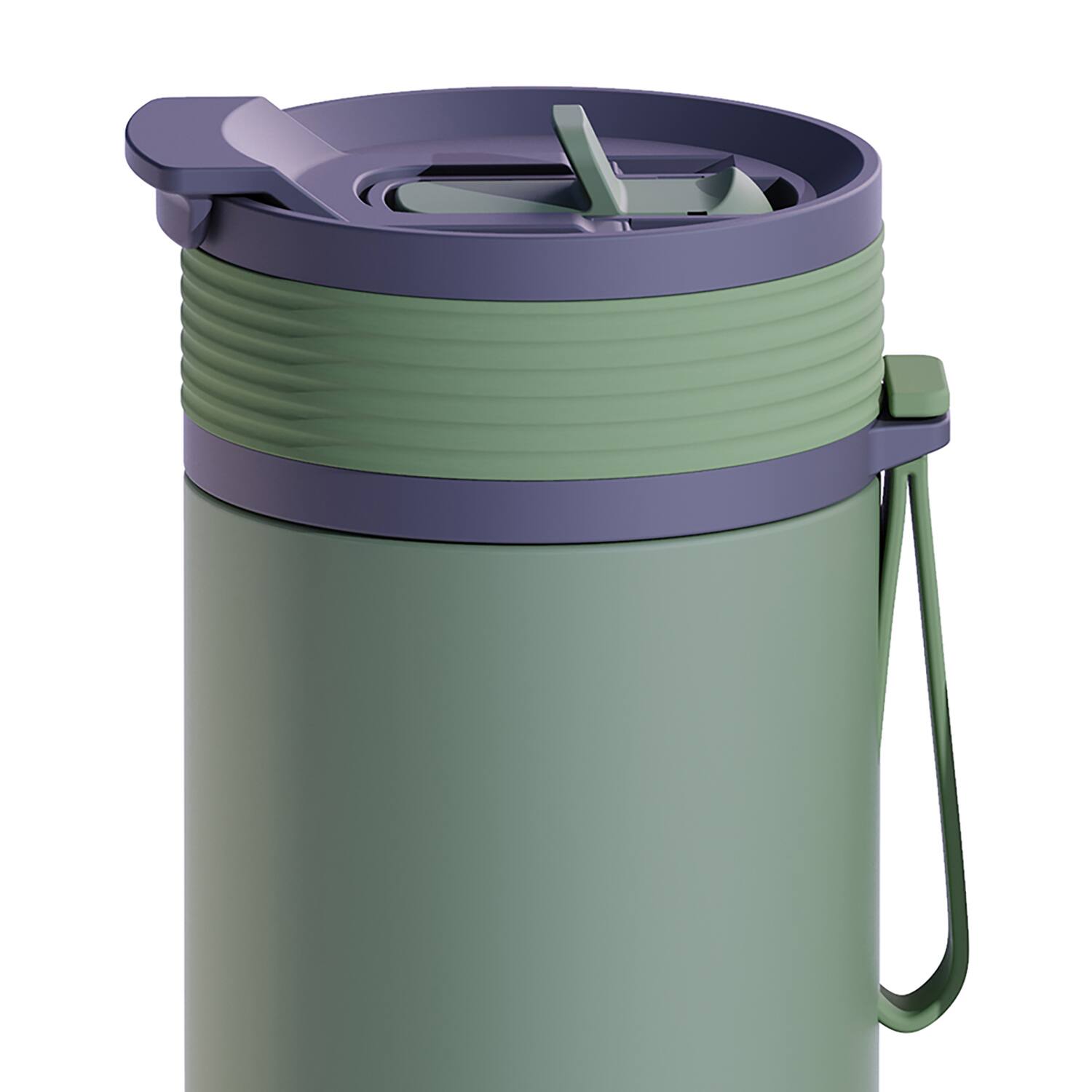 Back. Asobu - 20-Oz Aspen Insulated Water Bottle - Green.