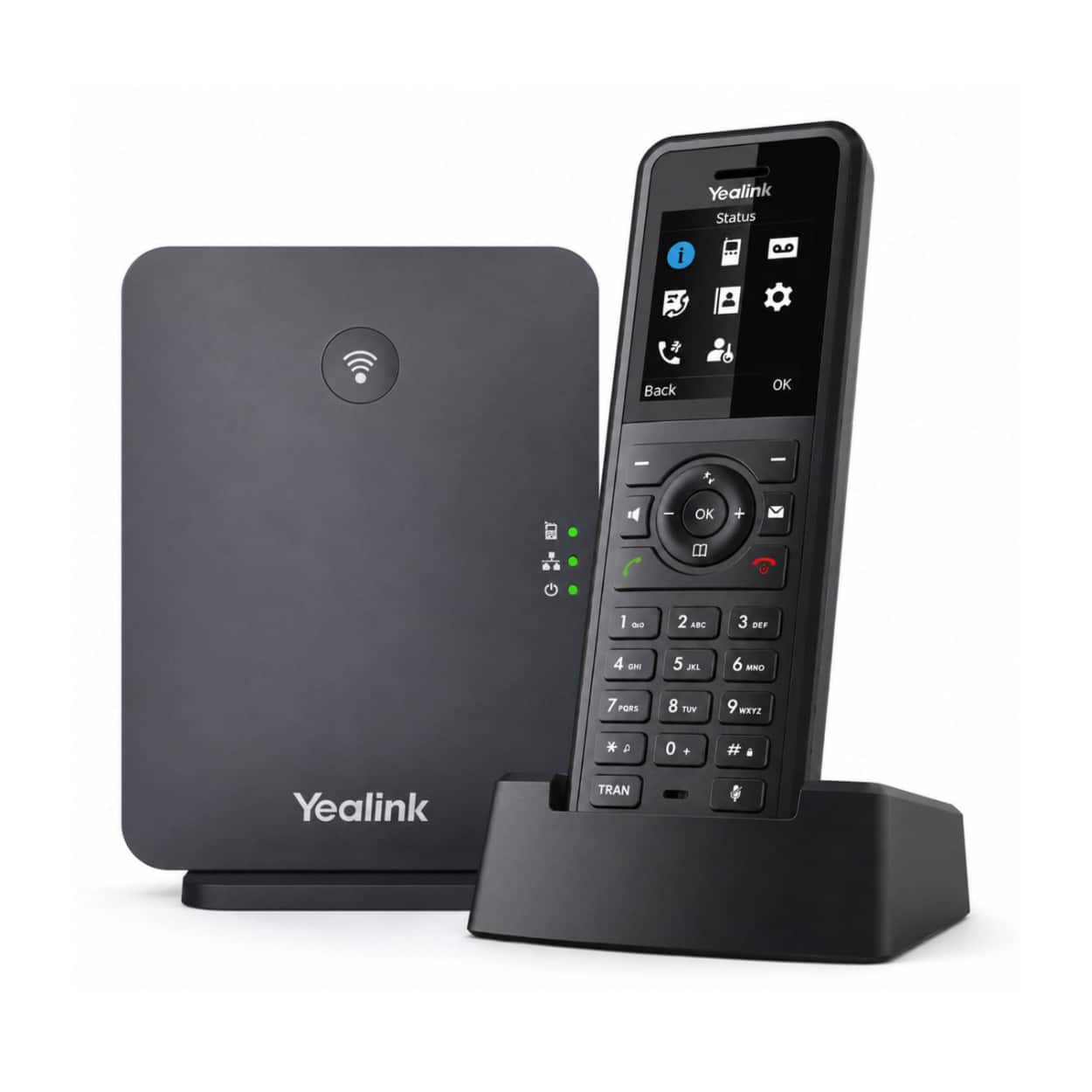 Yealink - W57R Rugged DECT Handset with HD Audio and 1.8-inch Color Screen - Black