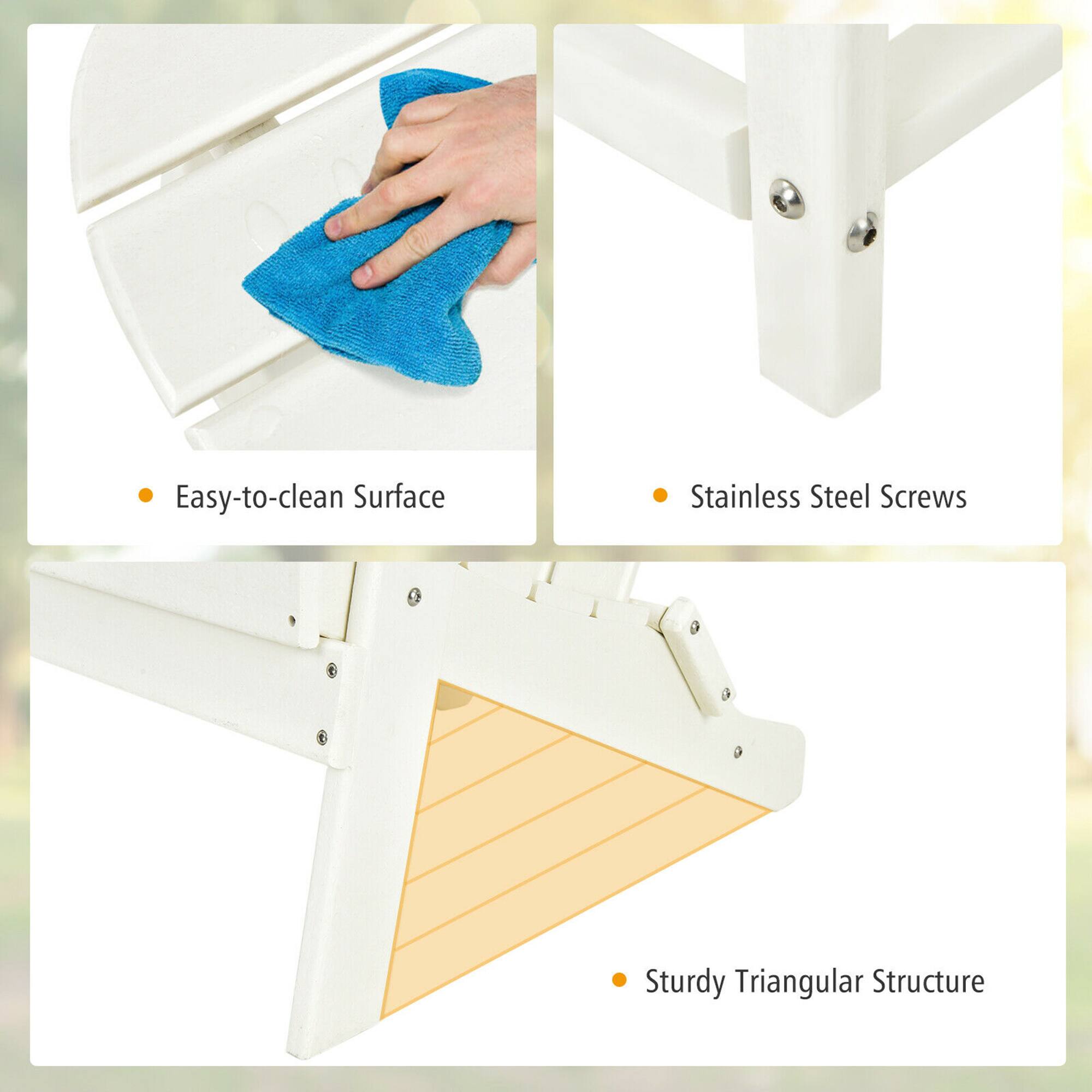 Easy-to-clean Surface, Stainless Steel Screws, Sturdy Triangular Structure