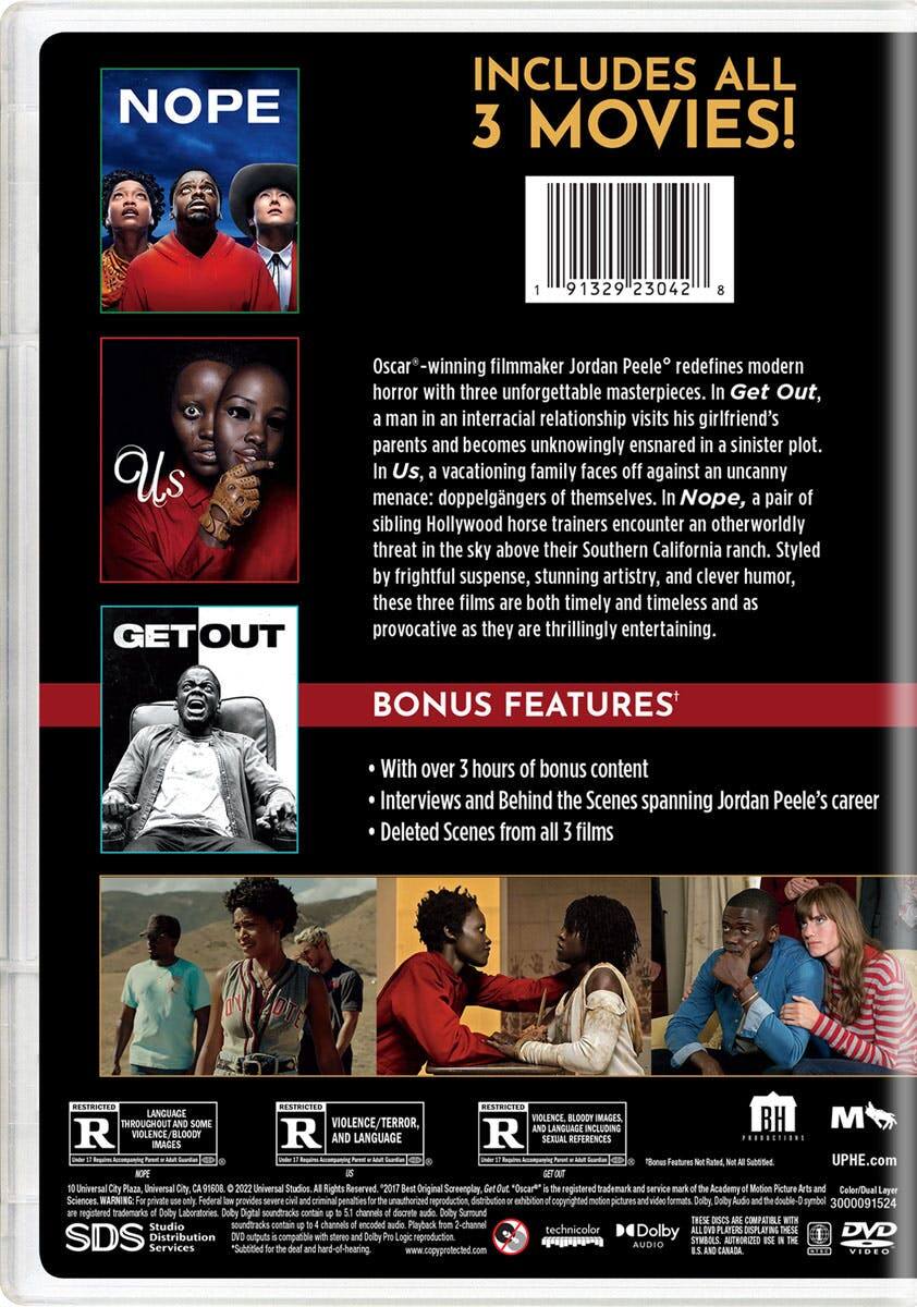 Back. Jordan Peele - 3-movie Collection (Box Set) [DVD].