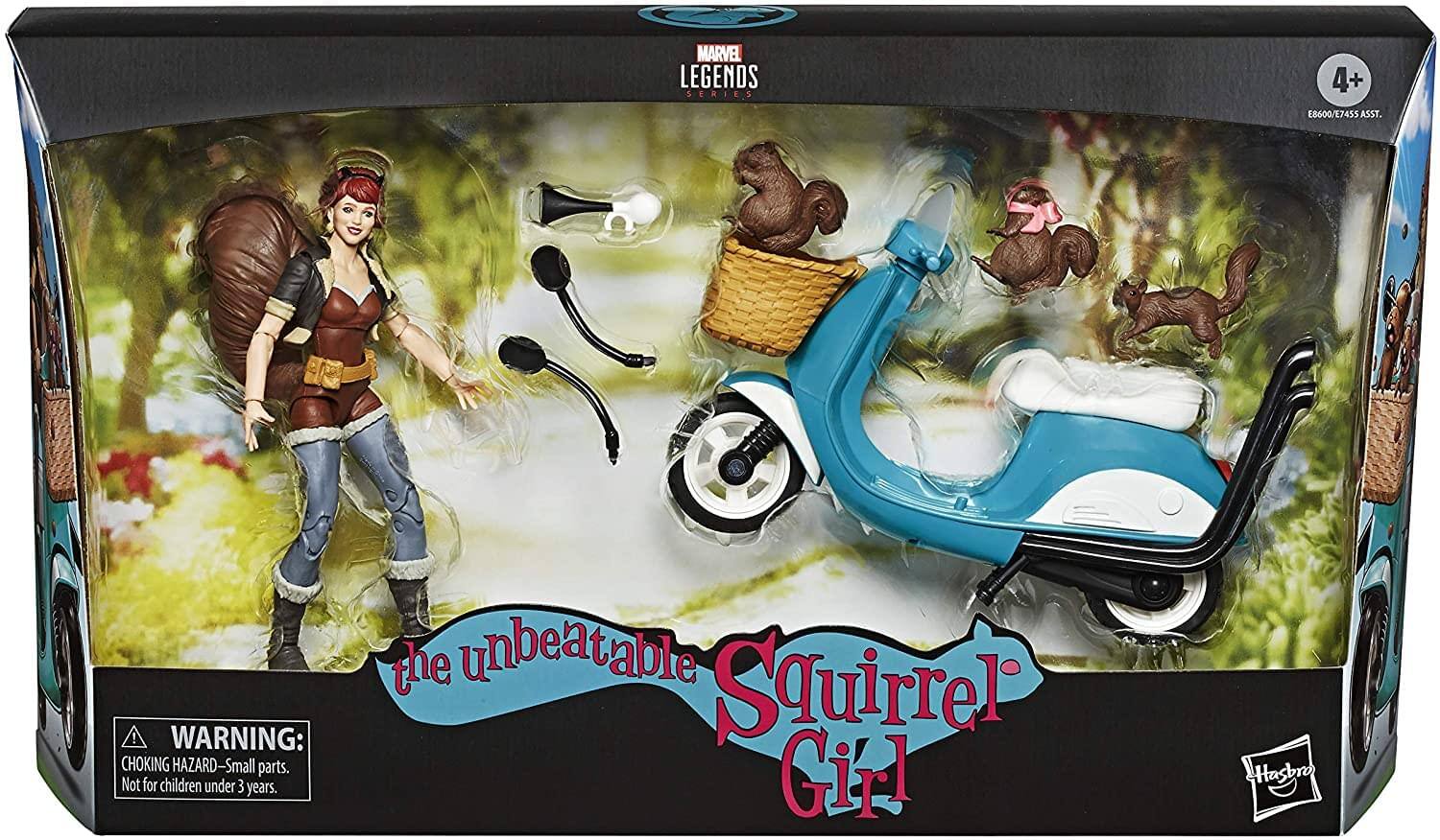 MARVEL LEGENDS SERIES  
4+ E8600/E7455 ASST.  

WARNING: CHOKING HAZARD—Small parts. Not for children under 3 years.  

the unbeatable Squirrel Girl  

Hasbro