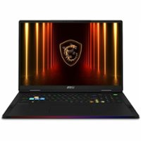 MSI - 18" Gaming Laptop 3840 x 2400 () - Intel Core Ultra 9 285HX with 64GB Memory - GeForce RTX 5090 - 2 TB SSD - Core Black, Black - Angle_Zoom