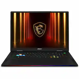 MSI - 18" Gaming Laptop 3840 x 2400 () - Intel Core Ultra 9 285HX with 64GB Memory - GeForce RTX 5090 - 2 TB SSD - Core Black, Black