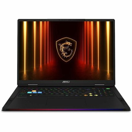 Angle. MSI - 18" Gaming Laptop 3840 x 2400 () - Intel Core Ultra 9 285HX with 64GB Memory - GeForce RTX 5090 - 2 TB SSD - Core Black, Black.