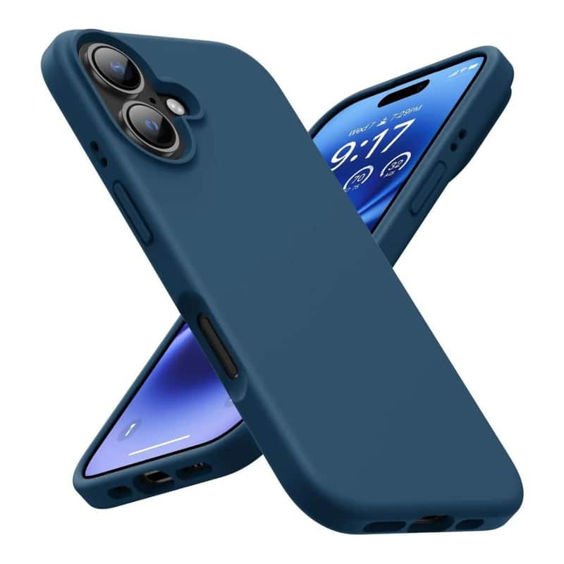 Entronix - Liquid Silicone Case for iPhone 17 - Soft-Touch Protection - Navy Blue