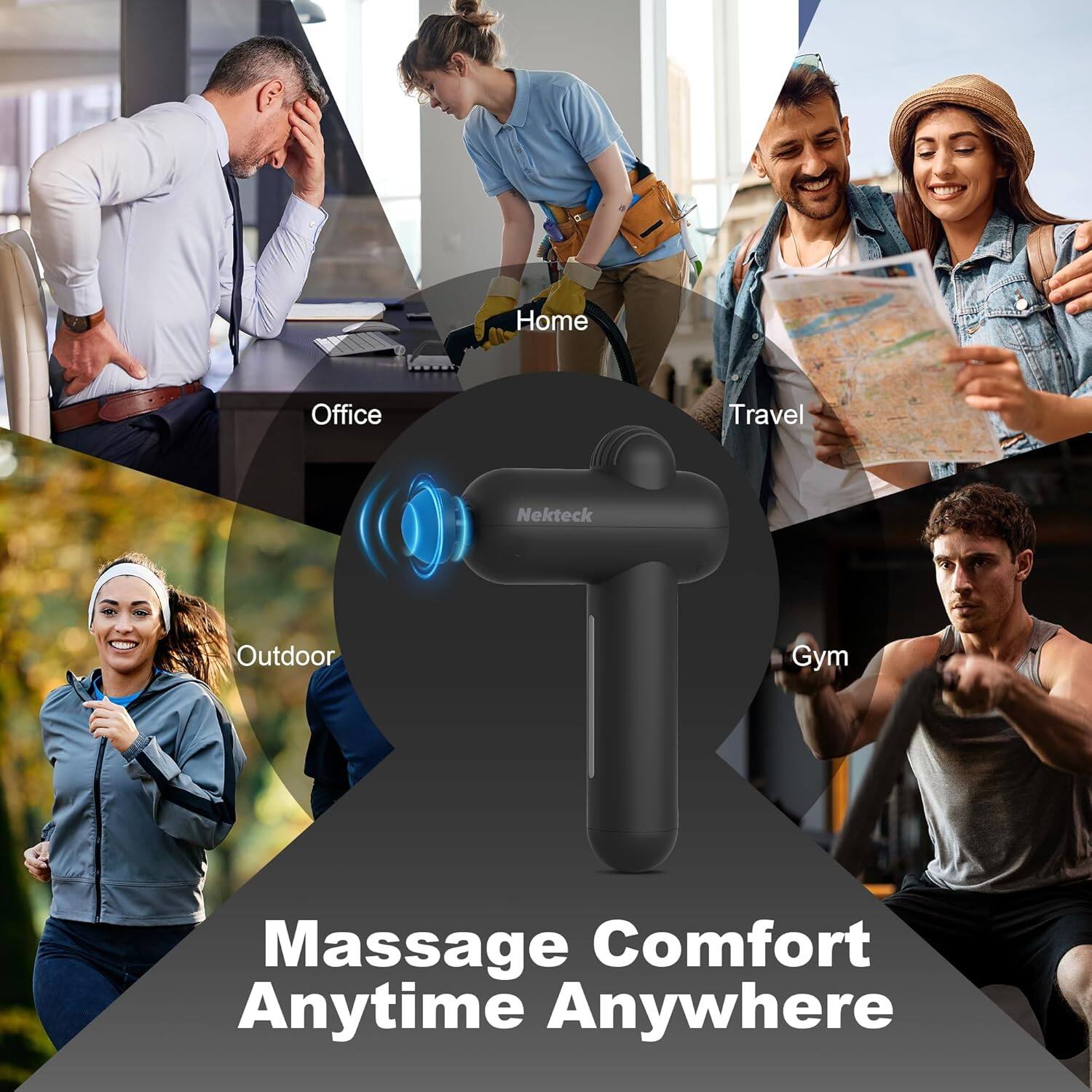 Home Office Travel Nekteck Outdoor Gym Massage Comfort Anytime Anywhere