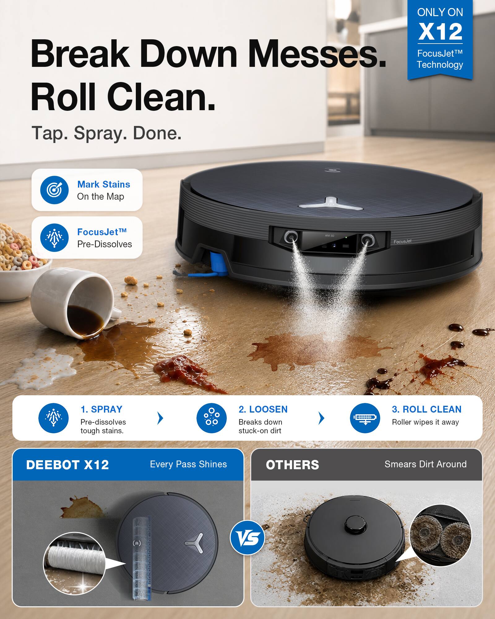 ECOVACS Robotics DEEBOT X12 OmniCyclone Robot Vacuum & Mop