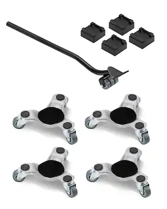 Front. VEVOR - Furniture Dolly, 440 lbs Load Capacity, 3 Wheel Steel 6.3" Tri-dolly Heavy Duty Mover with Triangle Swivel Caster - Sliver.