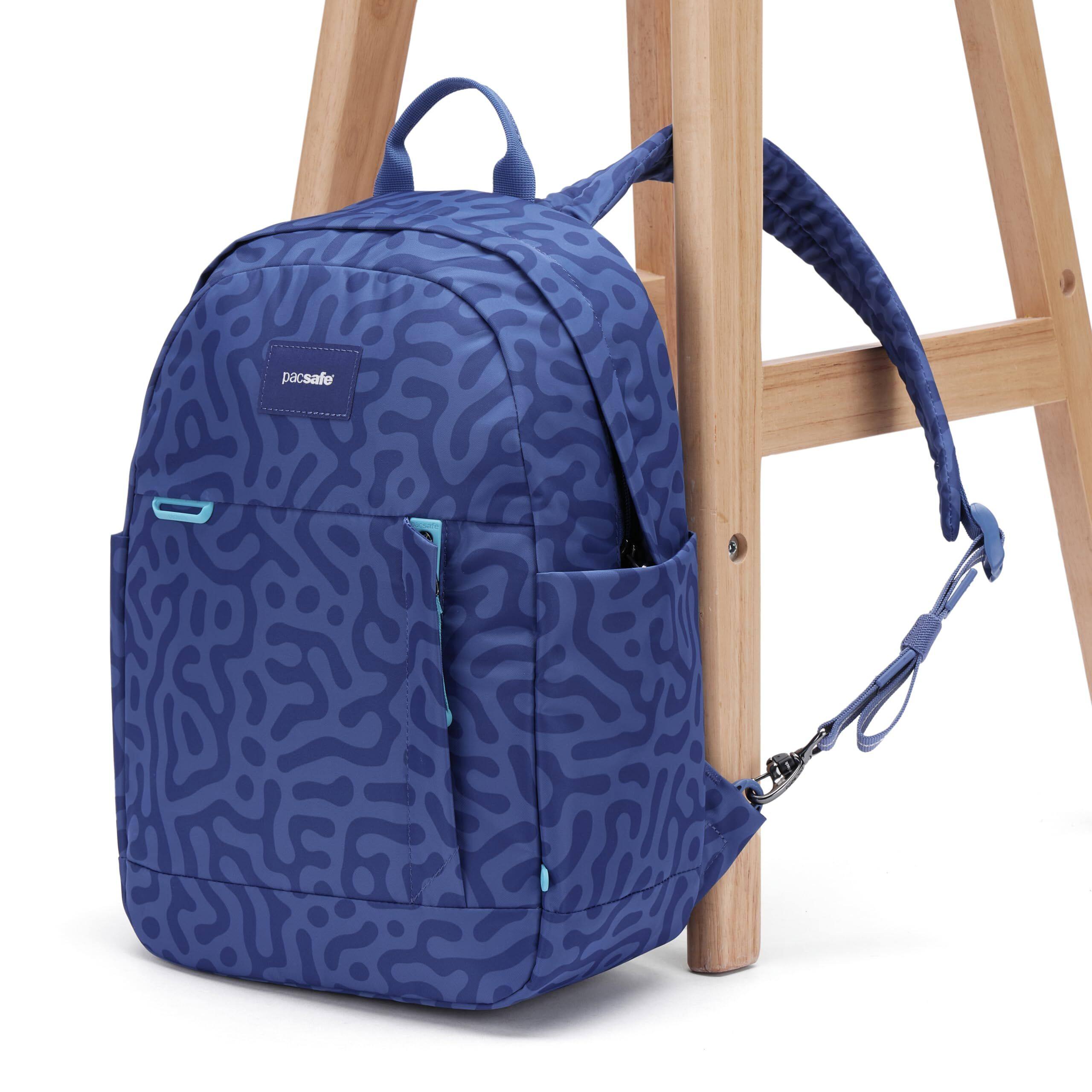 Alt View 4. Pacsafe - GO Anti Theft 15L Backpack - Cerulean Blue.
