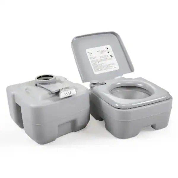 Alt View 2. MOOSOO - 5 Gallon Portable Toilet With Detachable Holding Tank, Flush Potty For Travel Camping - Gray.