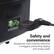 Safety and convenience
Breakaway cord instantly detaches if snagged, preventing tipping and messy spills