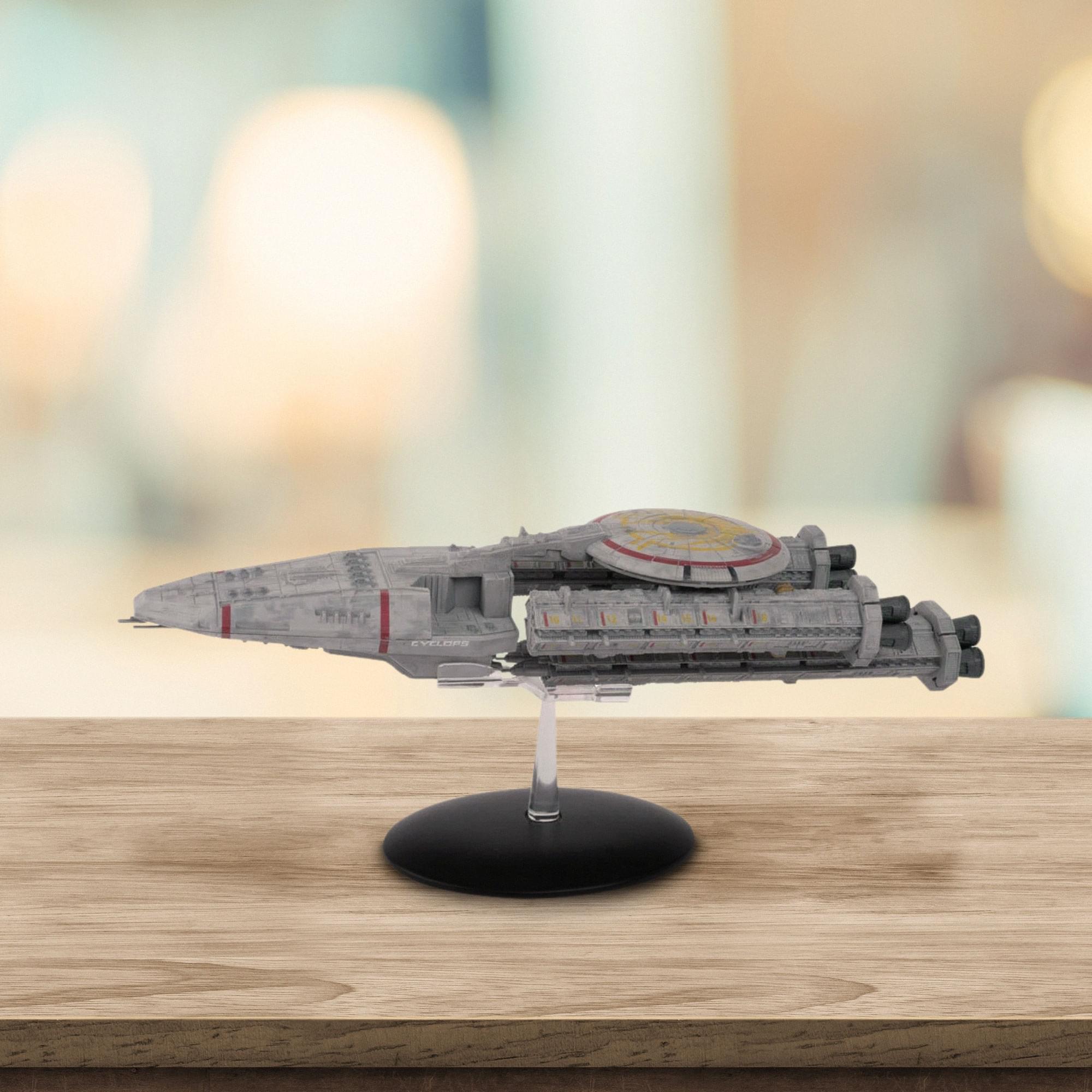 Alt View 3. Eaglemoss - Eaglemoss Battlestar Galactica Ship Replica | Loki (Blood & Chrome) - Grey.