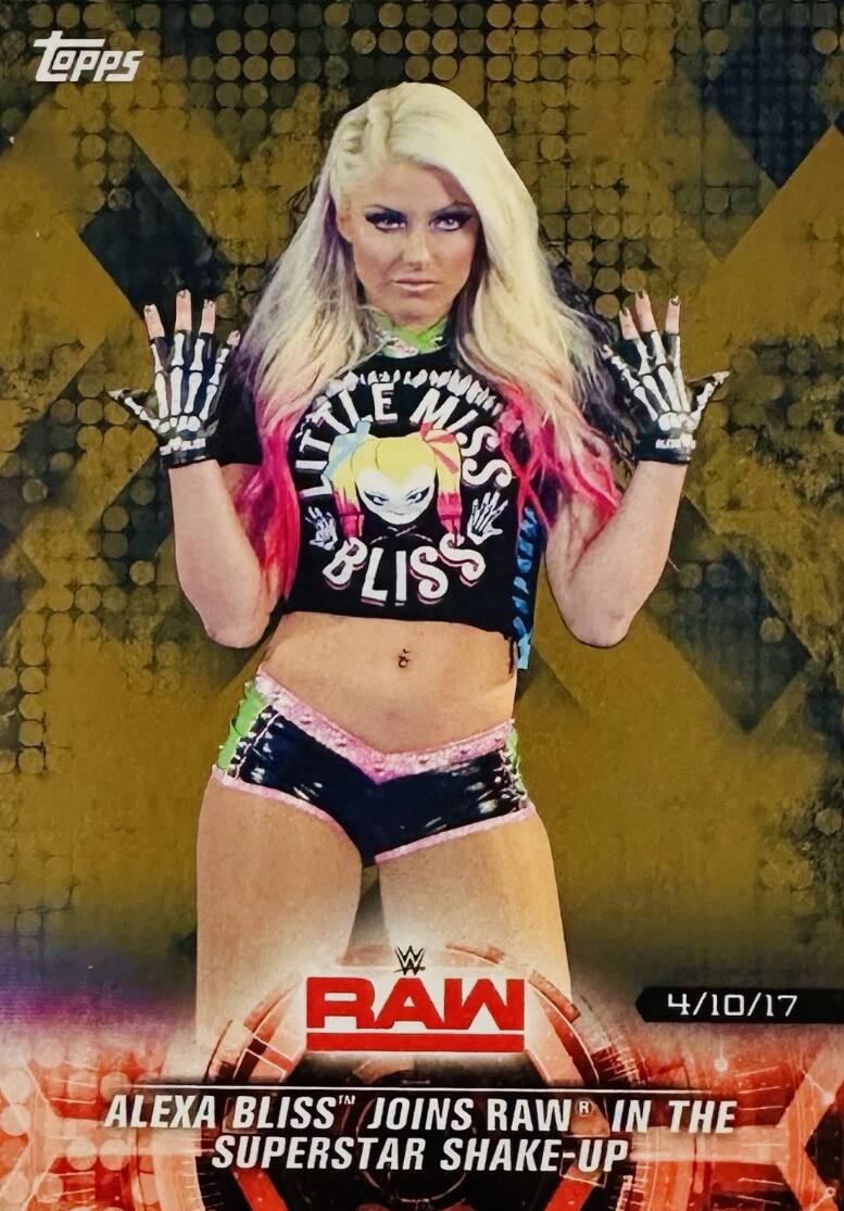 Topps WWE RAW 4/10/17 Alexa Bliss joins RAW in the Superstar Shake-Up